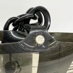 Chanel Chain Tote Windows Line Vinyl Black Clear Silver — view 9