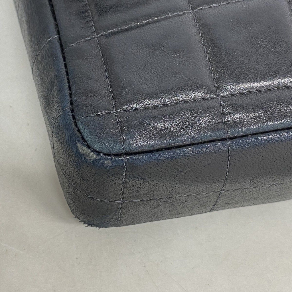 Chanel Shoulder Bag Choco Bar Lambskin Black Silver — view 7