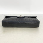 Chanel Shoulder Bag Choco Bar Lambskin Black Silver — view 3