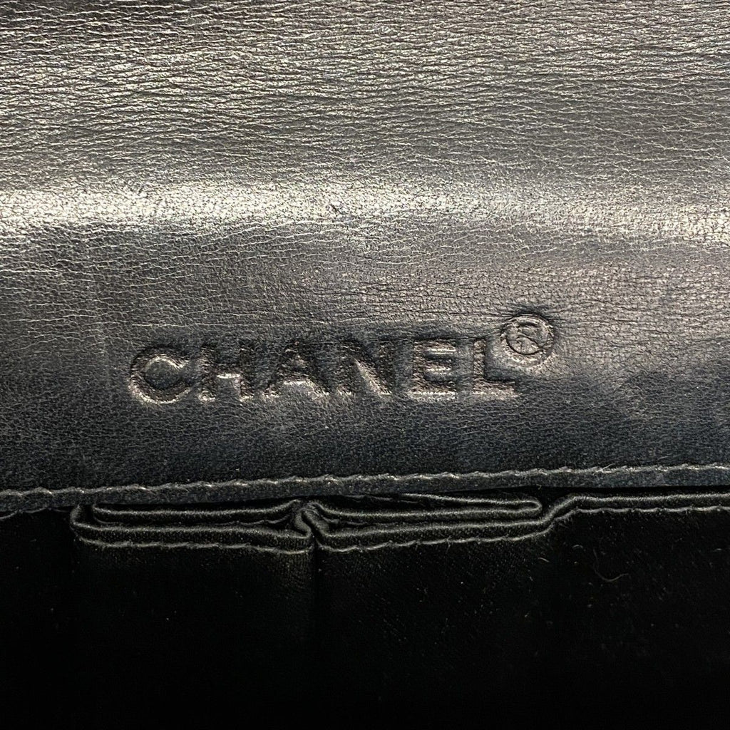 Chanel Shoulder Bag Choco Bar Lambskin Black Silver — view 5