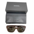 Chanel Sunglasses Acetate Brown Champagne Gold Eyewear — view 7