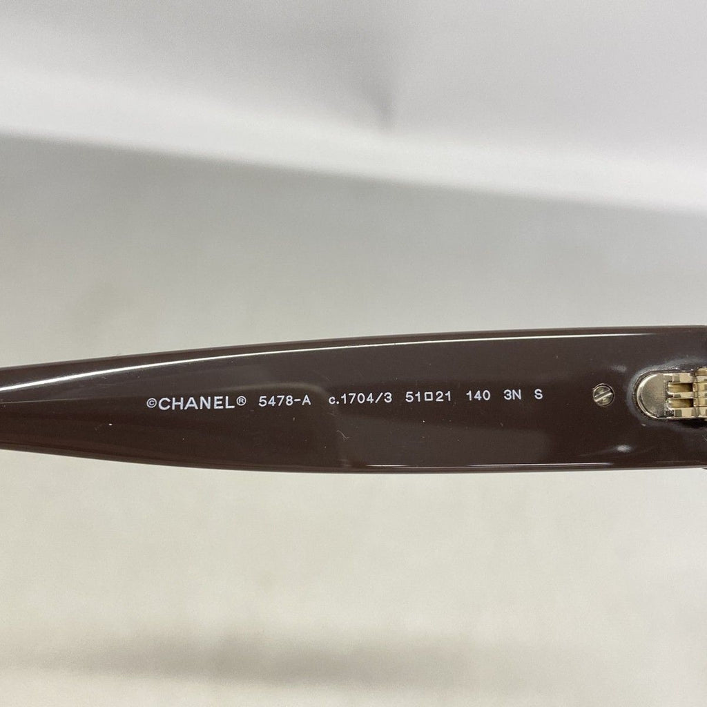 Chanel Sunglasses Acetate Brown Champagne Gold Eyewear — view 3