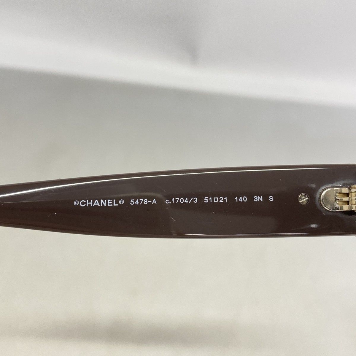Chanel Sunglasses Acetate Brown Champagne Gold Eyewear — view 3