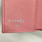 Chanel Trifold Wallet Quilted Half Coco Caviar Leather Pink Silver — view 4