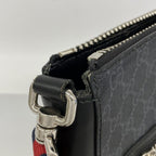 Gucci Shoulder Bag GG Supreme Black Silver — view 7
