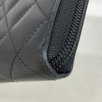 Chanel Wallet Cambon Lambskin Patent Black Silver — view 5