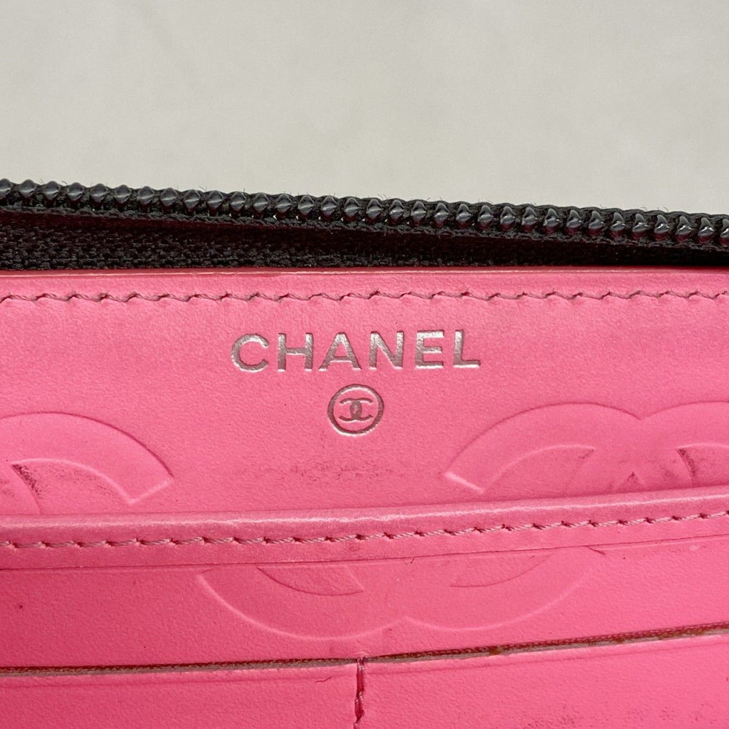 Chanel Wallet Cambon Lambskin Patent Black Silver — view 4