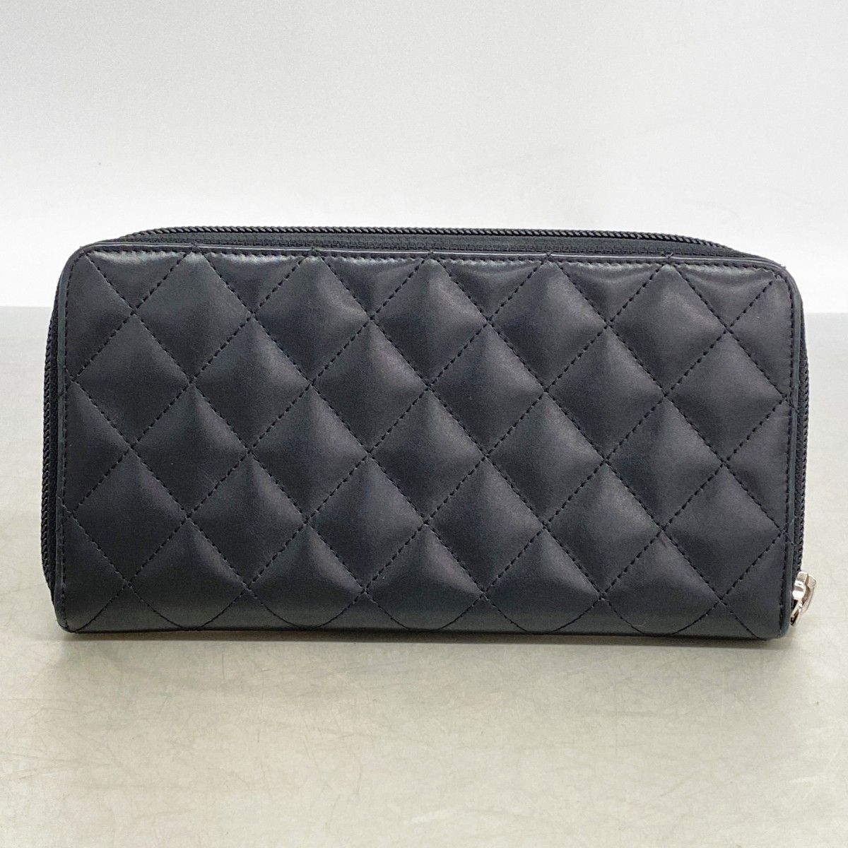 Chanel Wallet Cambon Lambskin Patent Black Silver — view 6