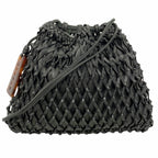 Chanel Shoulder Bag Leather Black Gold