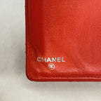 Chanel Wallet 2.55 Quilted Patent Leather Orange Silver — view 4