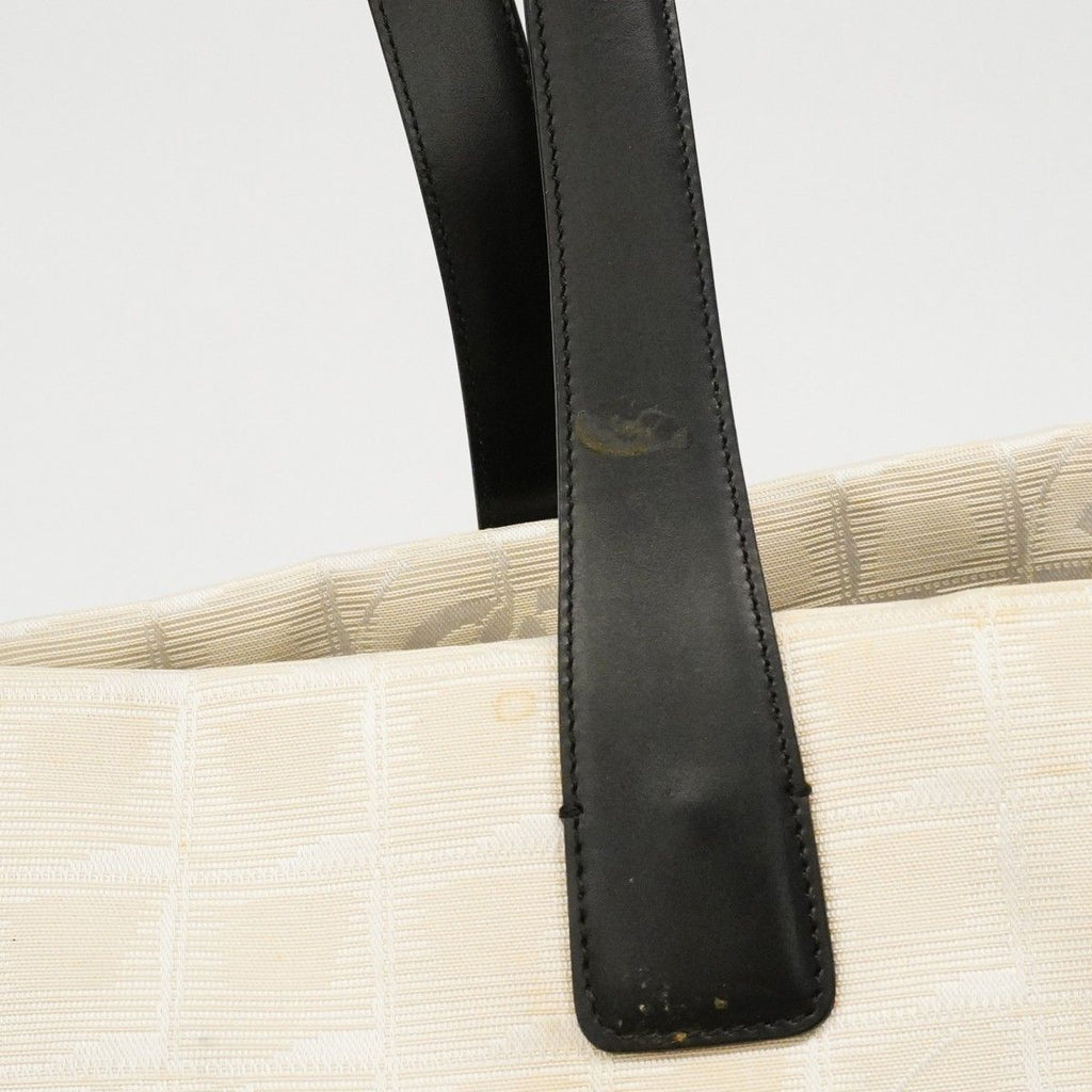 Chanel Tote New Travel Nylon White Black Silver — view 9