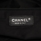Chanel Tote New Travel Nylon White Black Silver — view 5