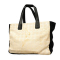 Chanel Tote New Travel Nylon White Black Silver