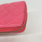 Chanel Wallet Quilted Caviar Leather Pink Gold — view 5