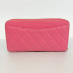 Chanel Wallet Quilted Caviar Leather Pink Gold — view 9