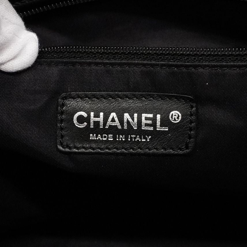 Chanel Tote Paris Biarritz Canvas Black Silver — view 5