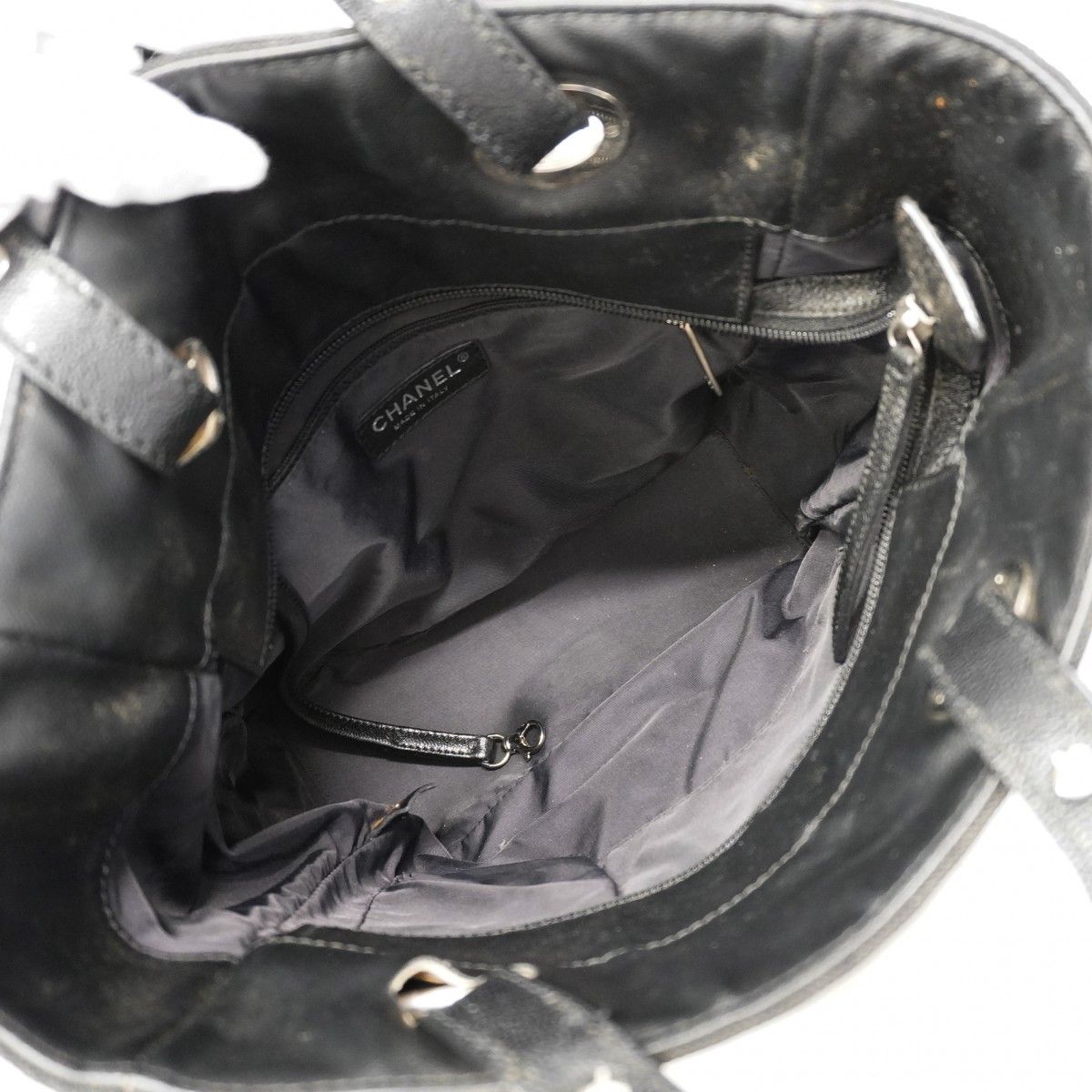 Chanel Tote Paris Biarritz Canvas Black Silver — view 4
