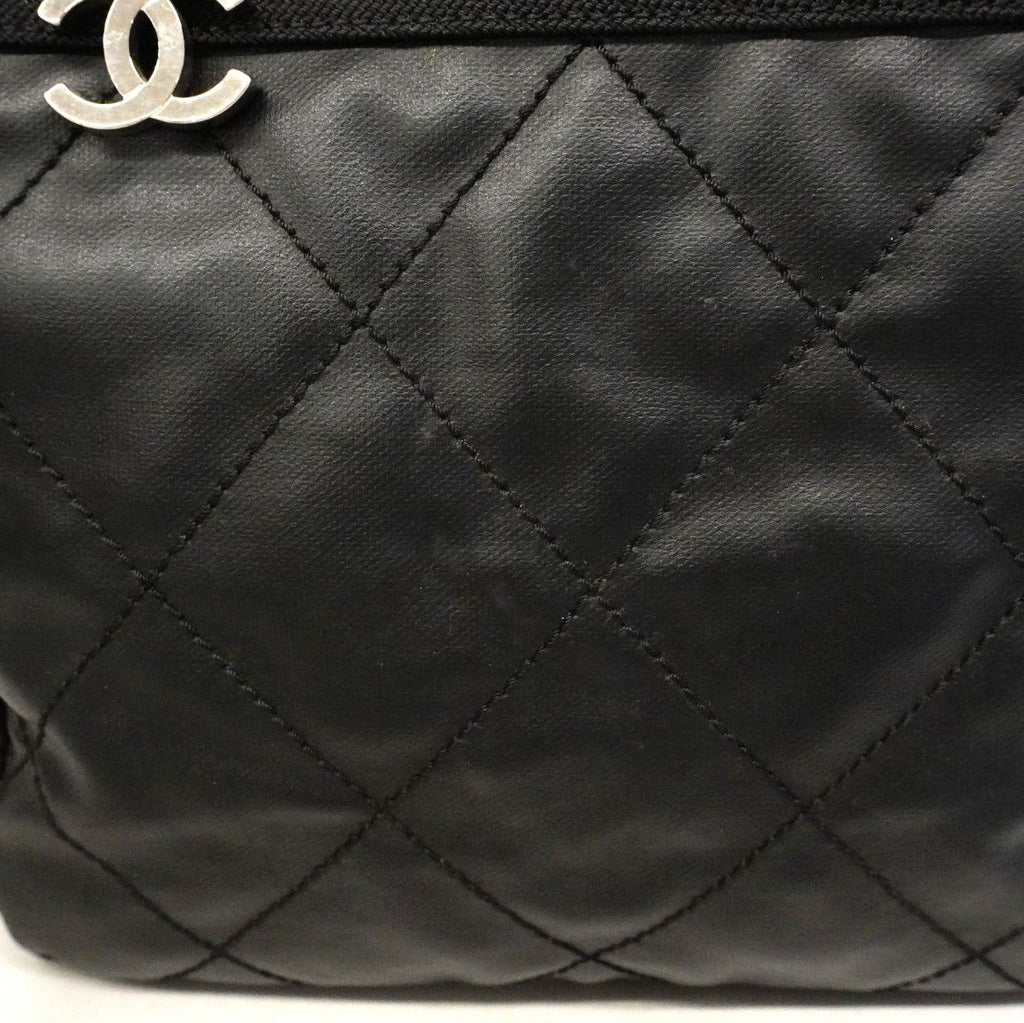 Chanel Tote Paris Biarritz Canvas Black Silver — view 7
