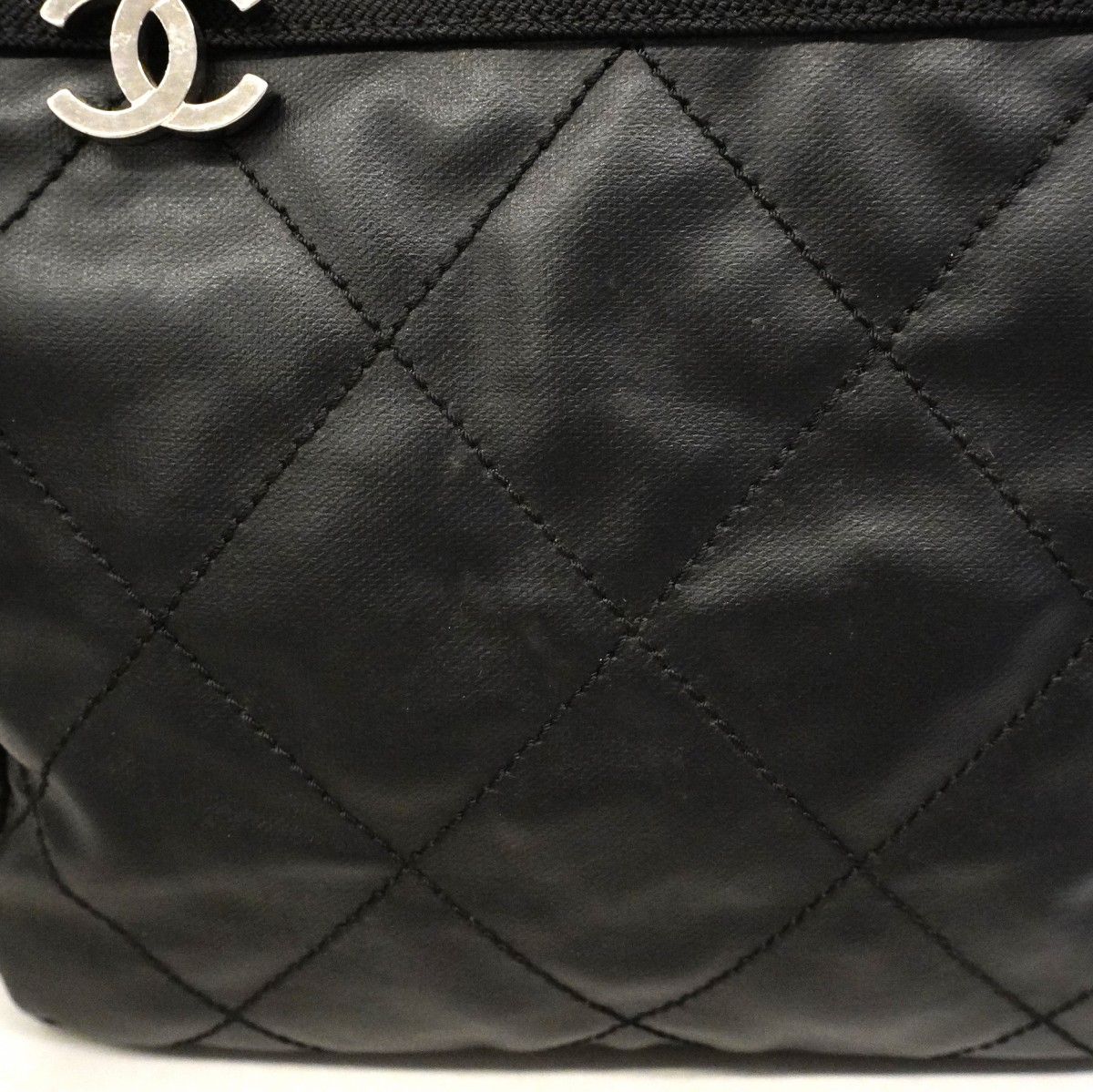 Chanel Tote Paris Biarritz Canvas Black Silver — view 7