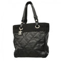 Chanel Tote Paris Biarritz Canvas Black Silver