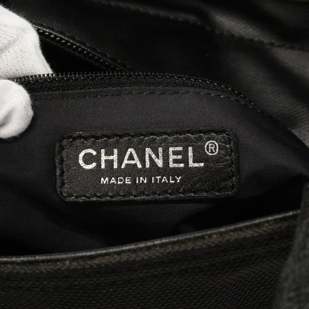 Chanel Tote Paris Biarritz Canvas Black Silver — view 5
