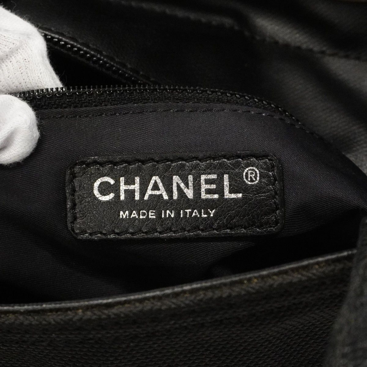 Chanel Tote Paris Biarritz Canvas Black Silver — view 5