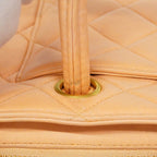 Chanel Handbag Quilted Lambskin Beige Gold — view 9