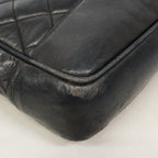 Chanel Shoulder Bag Quilted Lambskin Black Gold — view 6