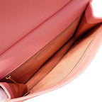 Chanel Shoulder Bag Quilted Leather Pink Gold — view 4