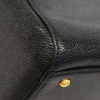 Chanel Shoulder Bag Caviar Leather Black Gold — view 6