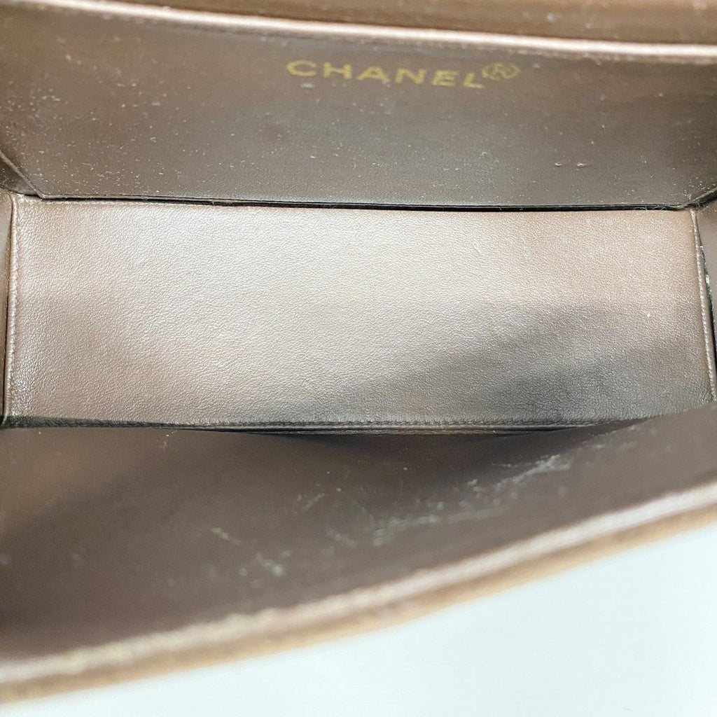 Chanel Shoulder Bag Quilted Suede Dark Brown — view 4