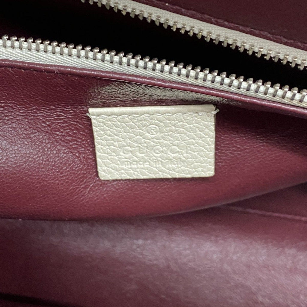 Gucci Handbag Zumi Leather White Gold Silver 2-Way — view 5