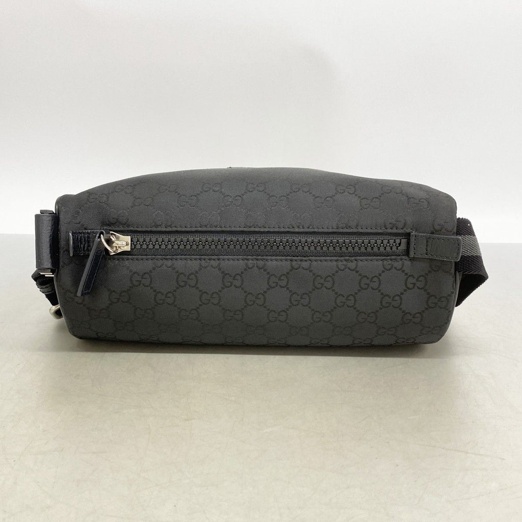 Gucci Waist Bag GG Nylon Black Silver — view 9