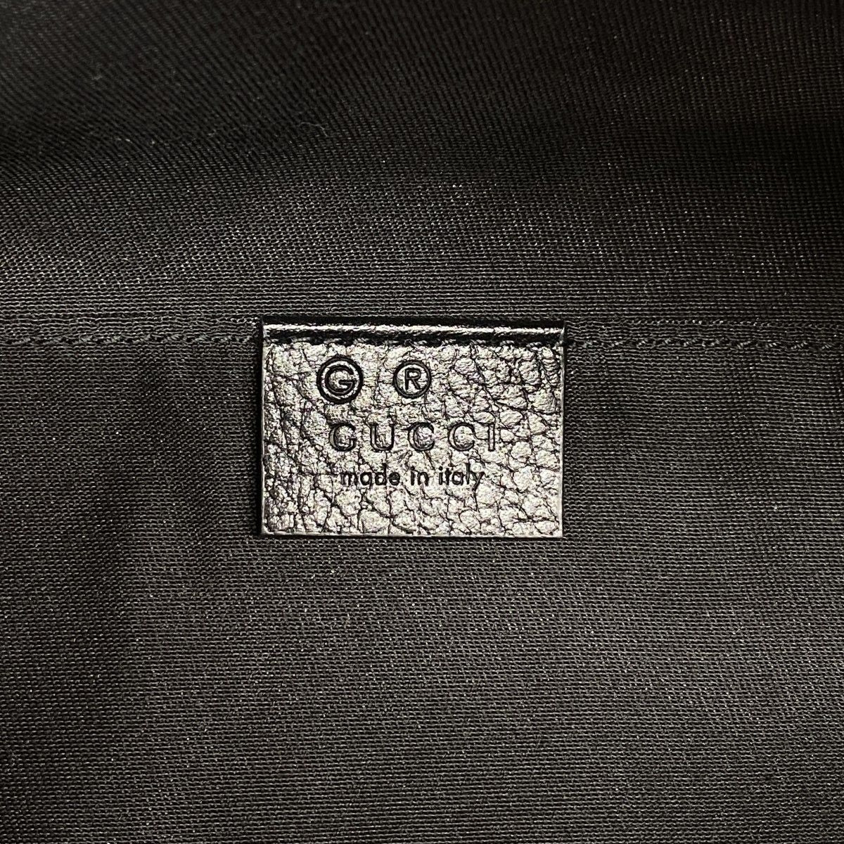 Gucci Waist Bag GG Nylon Black Silver — view 5