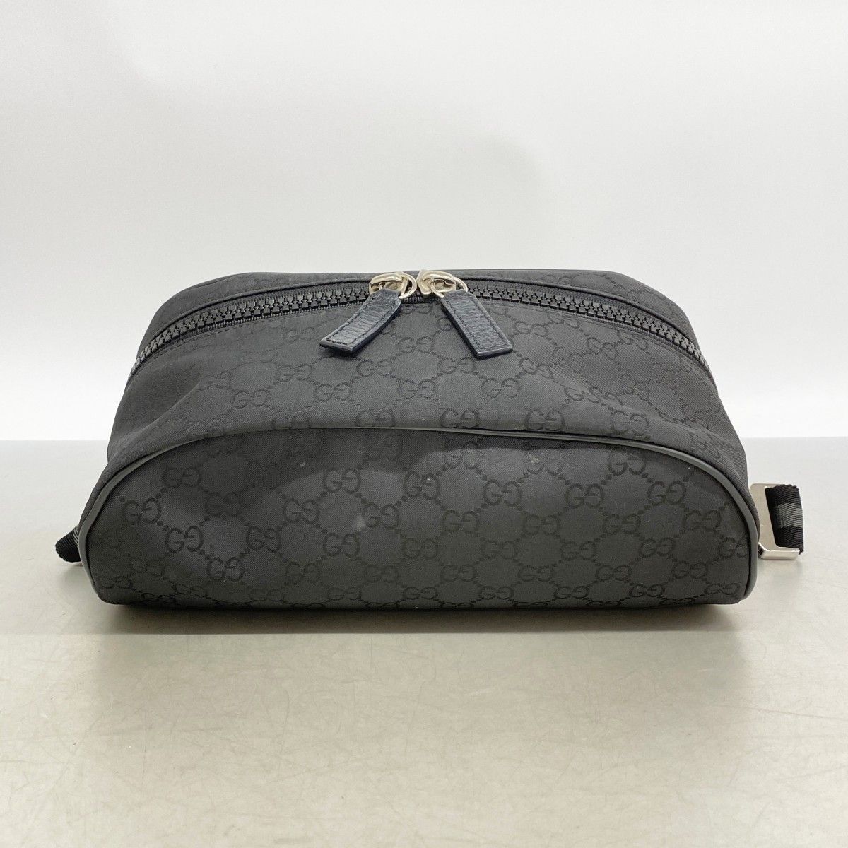 Gucci Waist Bag GG Nylon Black Silver — view 3