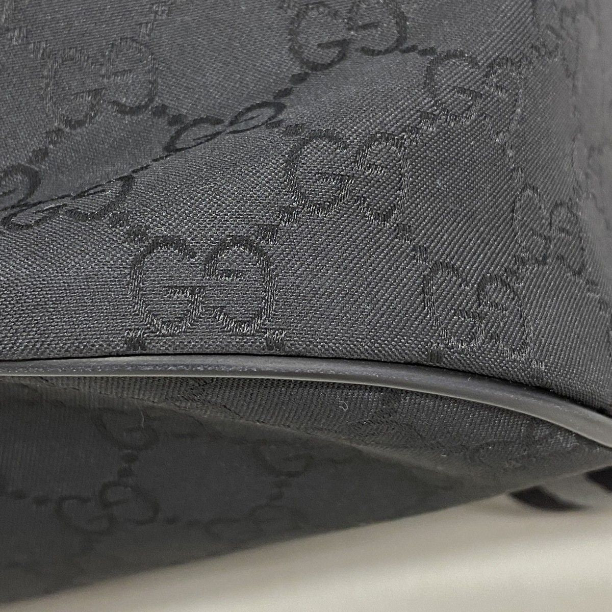 Gucci Waist Bag GG Nylon Black Silver — view 6