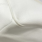 Celine Handbag Boogie Bag Leather White Gold — view 6