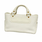 Celine Handbag Boogie Bag Leather White Gold