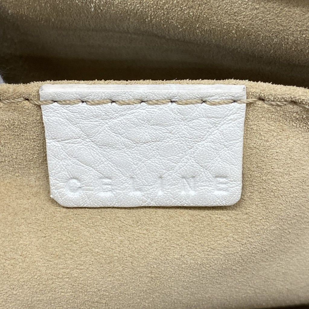 Celine Handbag Boogie Bag Leather White Gold — view 5