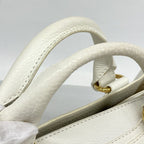 Celine Handbag Boogie Bag Leather White Gold — view 8