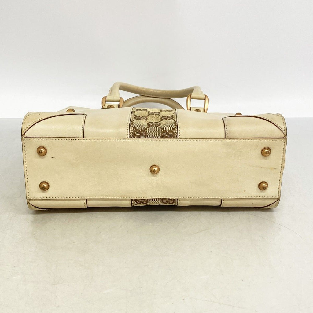Gucci Handbag GG Canvas Leather Beige Pink Gold — view 3