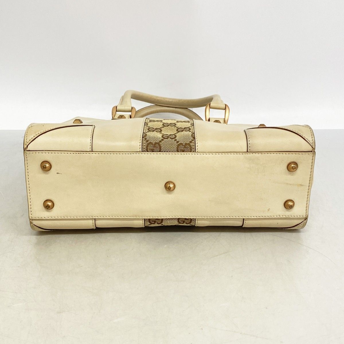 Gucci Handbag GG Canvas Leather Beige Pink Gold — view 3