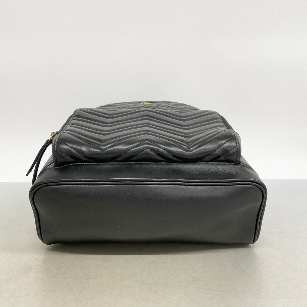 Gucci Backpack GG Marmont Leather Black Gold — view 3