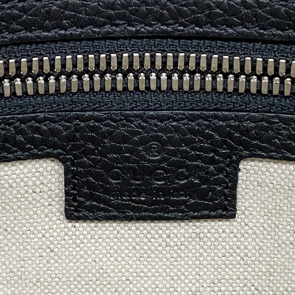 Gucci Shoulder Bag Jumbo GG Leather Black Silver — view 5