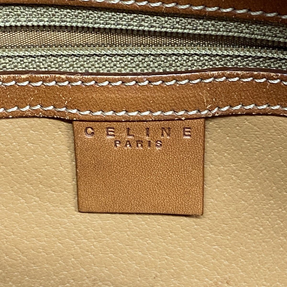 Celine Handbag Macadam Brown Gold — view 5