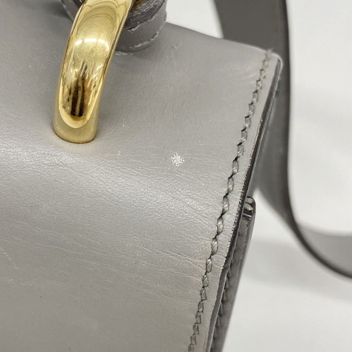 Gucci Shoulder Bag Sylvie Leather Gray Gold — view 8