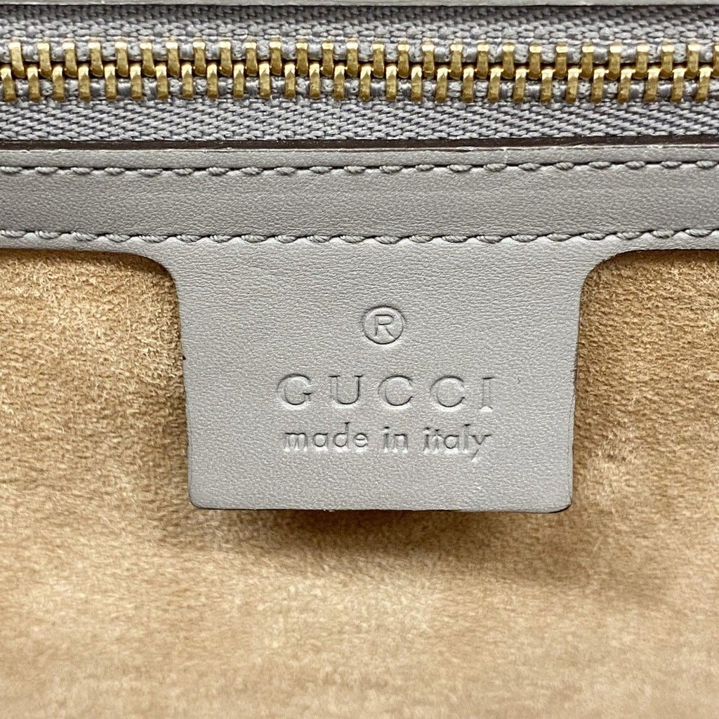 Gucci Shoulder Bag Sylvie Leather Gray Gold — view 5