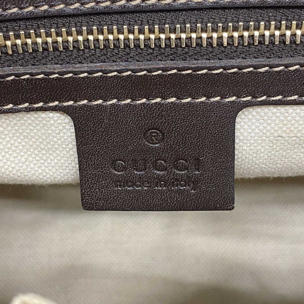 Gucci Tote Interlocking GG Canvas Brown Champagne Gold — view 5