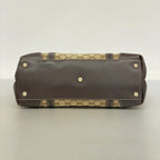 Gucci Tote Interlocking GG Canvas Brown Champagne Gold — view 3
