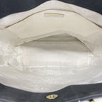 Chanel Tote Choco Bar Canvas Gray Champagne Gold — view 4